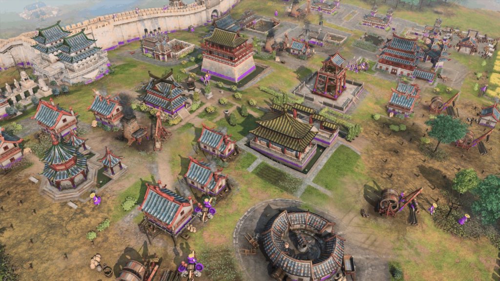 A chinese civilisation base sprawls across the map