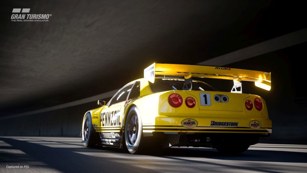 A Nissan Skyline tricked out for racing