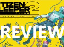 Citizen Sleeper 2 key art with the word review overlaid