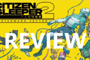 Citizen Sleeper 2 key art with the word review overlaid