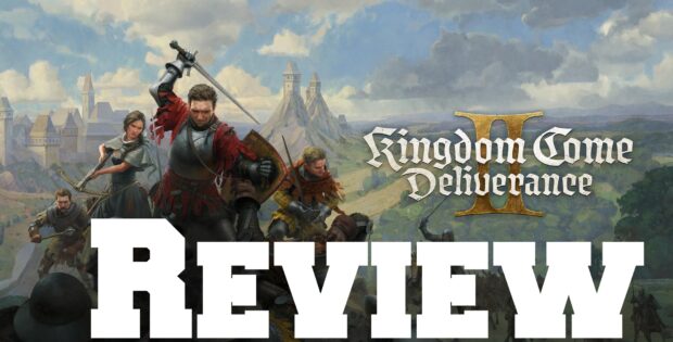 Kingdom Come Deliverance II Key Art with the word Review plastered on it