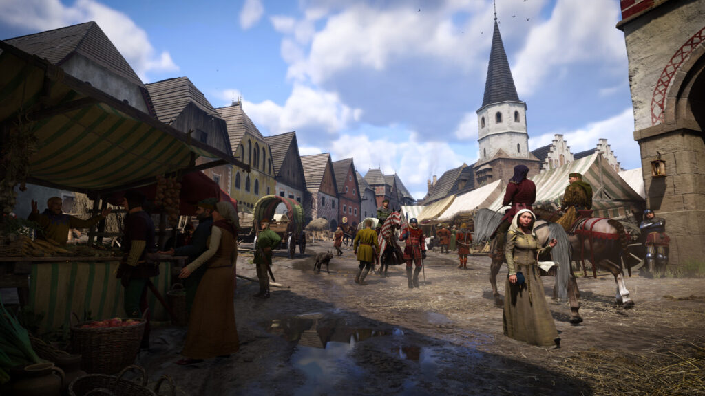 The marketplace in Kuttenberg in Kingdom Come Deliverance 2