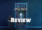 Blue Prince Key Art with the word Review written on it