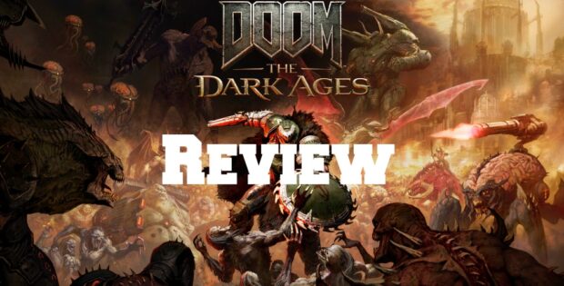 Doom: the Dark Ages key art with the logo standing above the word Review