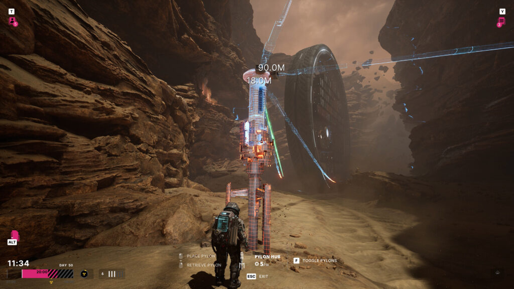 the alters - jan sets up a pylon on an alien world